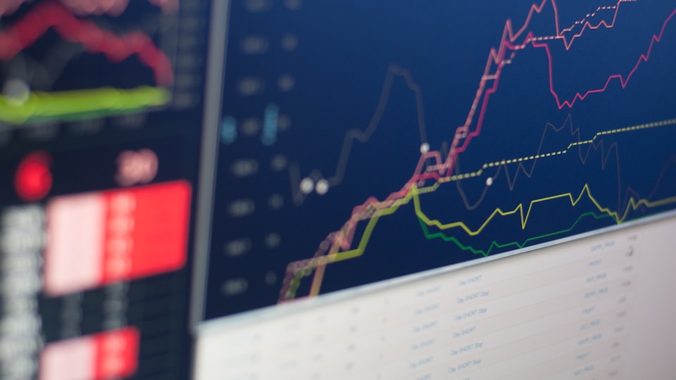Financial charts and market data on screen, illustrating how LP investors measure private investment returns with IRR, MOIC, and DPI
